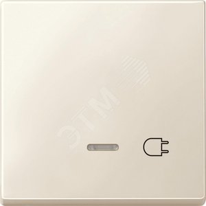 Клавиша с окошком для светоиндикатора РОЗЕТКА бежевый - Schneider Electric