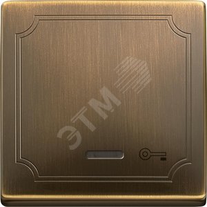 Клавиша с окошком для светоиндикатора ключ античная латунь (MTN437643) - Schneider Electric