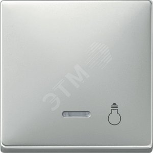Клавиша с окошком для светоиндикатора СВЕТ сталь (MTN437946) - Schneider Electric