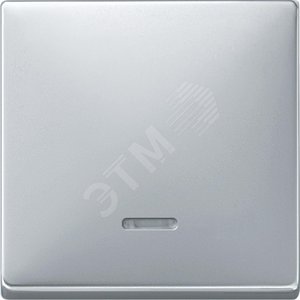 Клавиша с окошком для светоиндикатора алюминий (MTN438060) - Schneider Electric