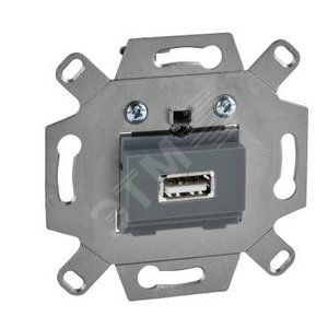 Механизм на суппорте USB 2.0 для передачи данных одинарный | MTN4581-0000 | Schneider Electric - Schneider Electric