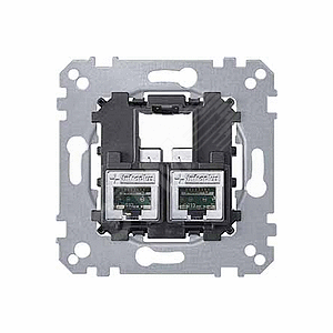 Механизм компьютерной розетки 2 поста RJ45 6 FTP - Schneider Electric