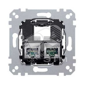 Merten Механизм компьютерной розетки RJ45 2 поста - Schneider Electric