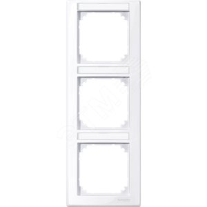 Рамка 3 поста с полем для надписи M-SMART вертикальная белый (MTN470325) - Schneider Electric