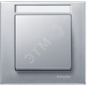 Рамка 1 пост с полем для надписи M-PLAN алюминий (MTN476160) - Schneider Electric