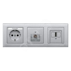 РАМКА Х3, АЛЮМИНИЙ | MTN486360 | Schneider Electric - Schneider Electric