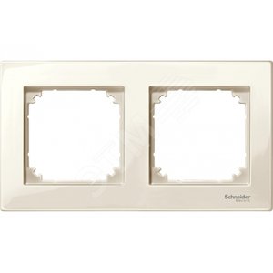Рамка 2 поста M-PLAN блестящий бежевый (MTN515244) - Schneider Electric