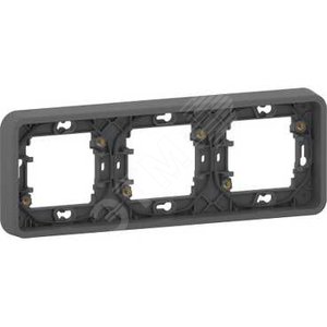 MUREVA S рамка, 3-постовая, горизонтальная, антрацит, IP55 (MUR34109) - Schneider Electric