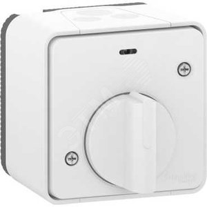 Mureva Styl Белый Выключатель с таймером (реле времени), IP55 (в сборе) | MUR39067 | Schneider Electric - Schneider Electric