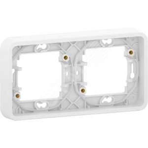 MUREVA S рамка, 2-постовая, горизонтальная, белый, IP55 (MUR39101) - Schneider Electric