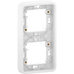 Рамка двухпостовая MUREVA S, вертикальная, белый, IP55 - Schneider Electric