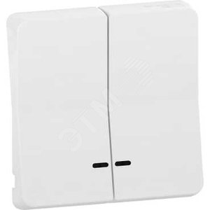 Mureva Styl Белый Клавиша 2-ая с линзой подсветки, IP55 | MUR39205 | Schneider Electric - Schneider Electric