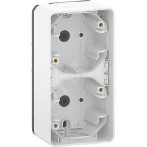 Mureva Styl Белый Коробка для наружн. монт. 2-ая вертикальная, IP55 | MUR39912 | Schneider Electric - Schneider Electric
