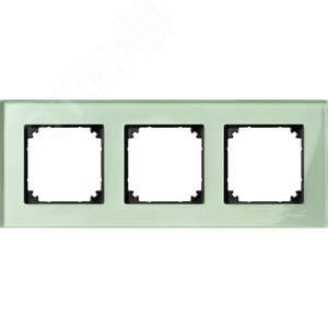 Рамка 3 поста стеклянная изумруд (MTN404304) - Schneider Electric