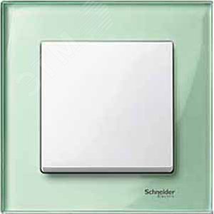 Рамка 1 пост стеклянная изумруд (MTN404104) 2