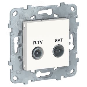 Розетка UNICA NEW R-TV/ SAT оконечная белый (NU545518)