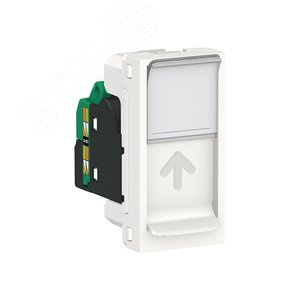 Розетка UNICA MODULAR компьютерная RJ45 одиночная категория 5е UTP 1 модуль белый (NU341018)