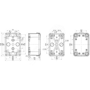 ПЛАСТ.КОРОБКА PK-UL IP66 138x93x72 | NSYTBP1397 | Schneider Electric - Schneider Electric