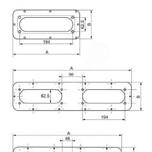 Плата кабельного ввода для мембран 495Х220 S3D 4В