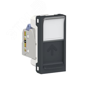 Розетка UNICA MODULAR компьютерная RJ45 одиночная категория 6 STP 1 модуль белый (NU341618)