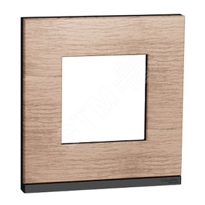 Рамка UNICA PURE однопостовая горизонтальная дуб/антрацит (NU600284)