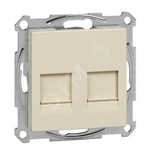 M-Trend Розетка телефон/компьютер RJ11+RJ45 категория 5е UTP в рамку бежевая - Schneider Electric