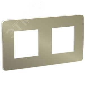 Рамка UNICA STUDIO двухпостовая бронза/белый (NU280450)