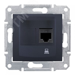 Sedna Розетка компьютерная RJ45 категория 5e в рамку графит (SDN4300170)