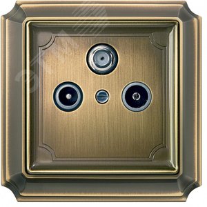 Merten Механизм тройной телевизионной розетки TV/FM оконечный (MTN466097) 2