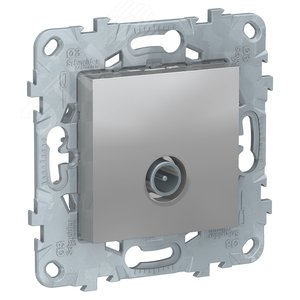 Розетка UNICA NEW TV проходная алюминий (NU546330) - Schneider Electric