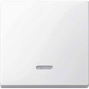 Клавиша 1шт с окошком для индикации белая 7