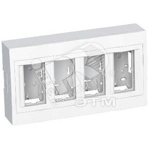 Коробка наружного монтажа 4x2 вертикальная рамка R9003 - Schneider Electric