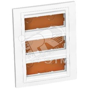 Коробка скрытого монтажа 3x3 горизонтальная рамка 9003 (ALB44479) - Schneider Electric