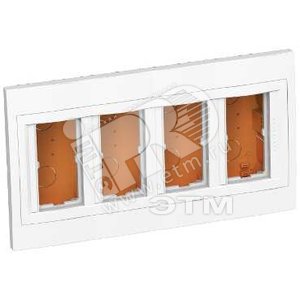 Коробка скрытого монтажа 4x2 вертикальная рамка R9003 - Schneider Electric