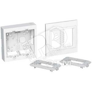 Коробка наружного монтажа 2x2 вертикальная рамка R9003 (ALB44454) - Schneider Electric