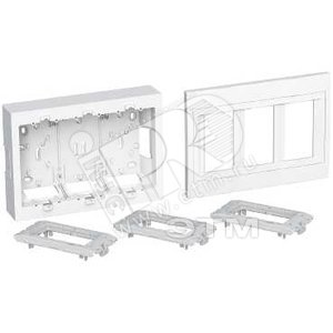 Коробка наружного монтажа 3x2 вертикальная рамка R9003 (ALB44456) - Schneider Electric