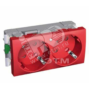 РОЗЕТКА Х2 45 2P+E ШТОР БЛОК ИНД КРАСНАЯ - Schneider Electric