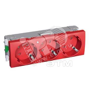 РОЗЕТКА Х3 45 2P+E ШТОР БЛОК ИНД КРАС - Schneider Electric