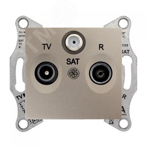 Sedna Титан Розетка TV/R/SAT проходная 8dB | SDN3501268 | Schneider Electric - фото 2