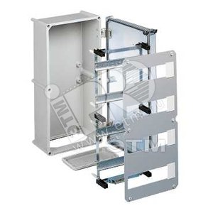 Коробка PLS прозрачная RAL7035 инд 180x270x180 с шасси 12 модулей - Schneider Electric