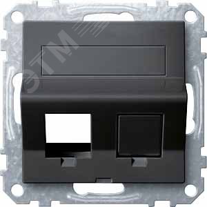 Плата наклонная для Keystone RJ45 антрацит (MTN4568-0414) - фото 4