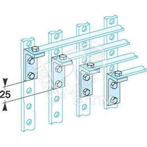 4 МЕДНЫЕ СКОБЫ ДЛЯ ШИН 250 A | 04190 | Schneider Electric - Schneider Electric