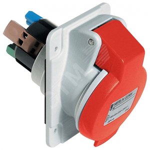 Розетка скрытая угловая 16А 3P+E IP44 380В быстрозажимные клеммы