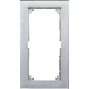 Рамка 2 поста M-PLAN без перегородки алюминий (MTN488860) 4