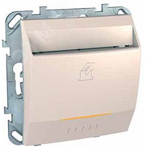 Unica Бежевый Выключатель карточный | MGU5.283.25ZD | Schneider Electric - фото 3