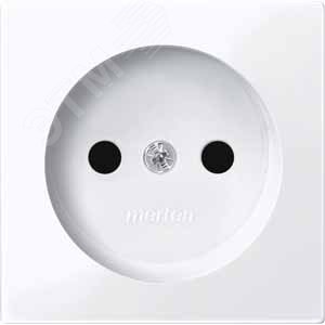 Центральная плата для механизмов розеток без заземляющих контактов белый 5