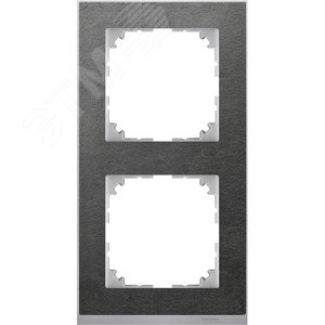 M-Pure Decor Рамка 2 поста сланец/алюминий (MTN4020-3669) - Schneider Electric