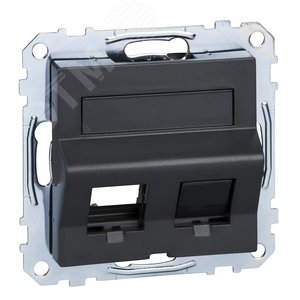 Плата наклонная для Keystone RJ45 антрацит (MTN4568-0414) - фото 2
