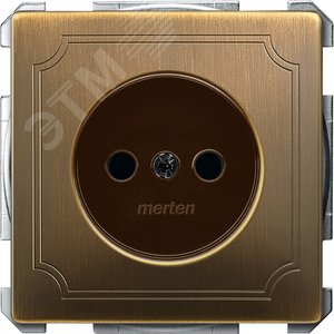 Механизм розетки без заземления без шторок винтовые зажимы античная латунь 2