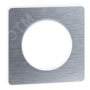 ODACE Рамка 1 пост глянцевая алюминий (S52P802J)